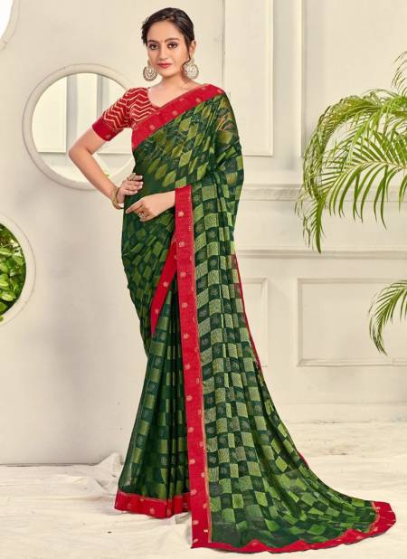 Green Colour MINTORSI KAMAL BRASSO Latest Fancy Exclusive Wear Designer Saree Collection 27273